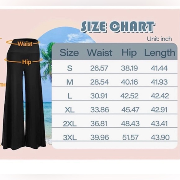 NWOT 3X / XXXL Arolina Women's Stretchy Wide Leg Palazzo Pants / Navy Polka Dot - Picture 15 of 15